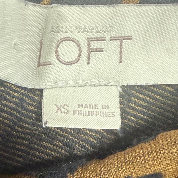 Ann Taylor LOFT Leopard Print Dress XS Jacquard Drop Waist Flare - Picture 7 of 11